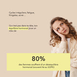 cycles irréguliers, fatigue, fringales, acné : 80% des femmes souffrent d'un déséquilibre hormonal