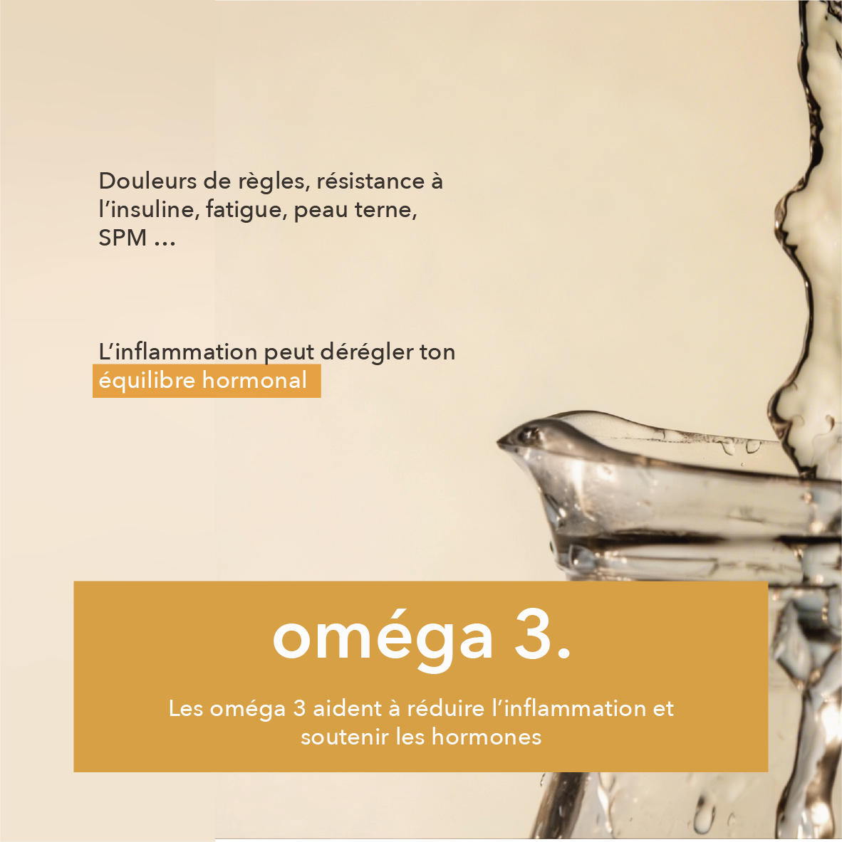 douleurs de règles, résistance à l'insuline, fatigue, peau terne, SPM