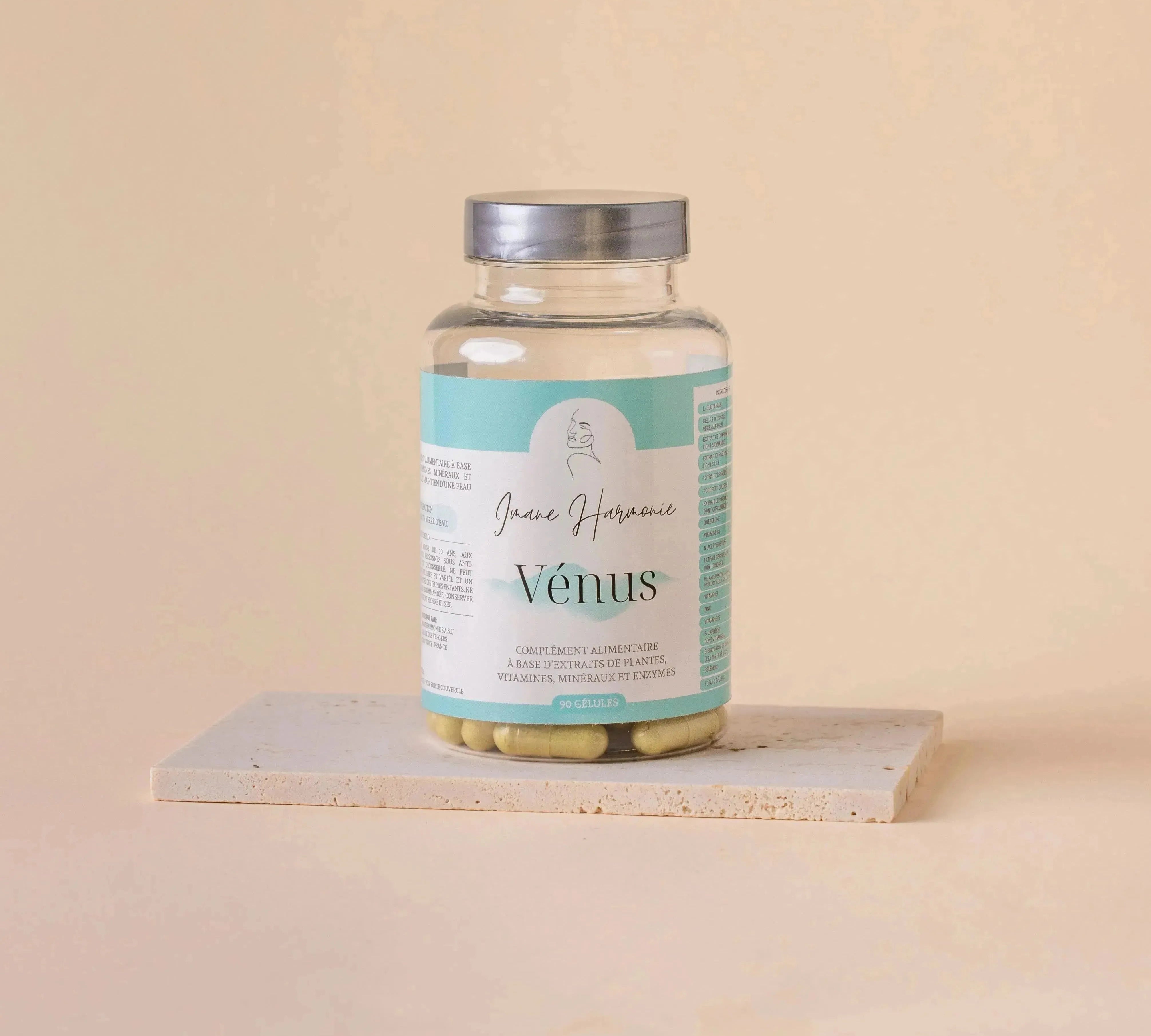 Complément alimentaire Vénus contre l'acné de la marque Imane Harmonie